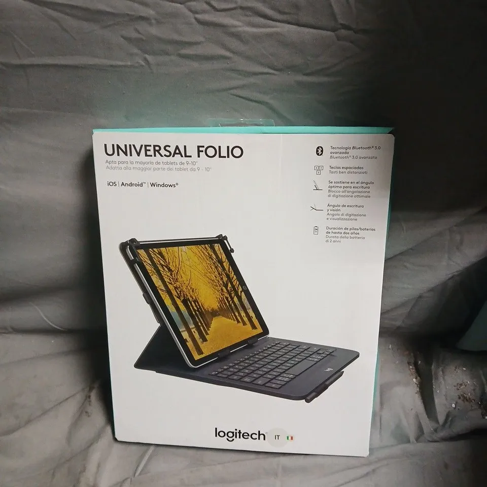LOGITECH UNIVERSAL FOLIO FOR TABLETS 9–10 INCHES – KEYBOARD CASE