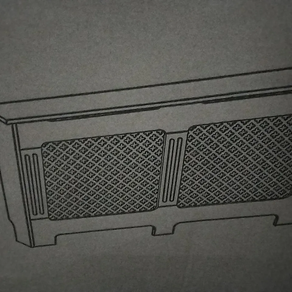 BOXED RETA RADIATOR COVER 82CM H X 111CM W X 19CM D