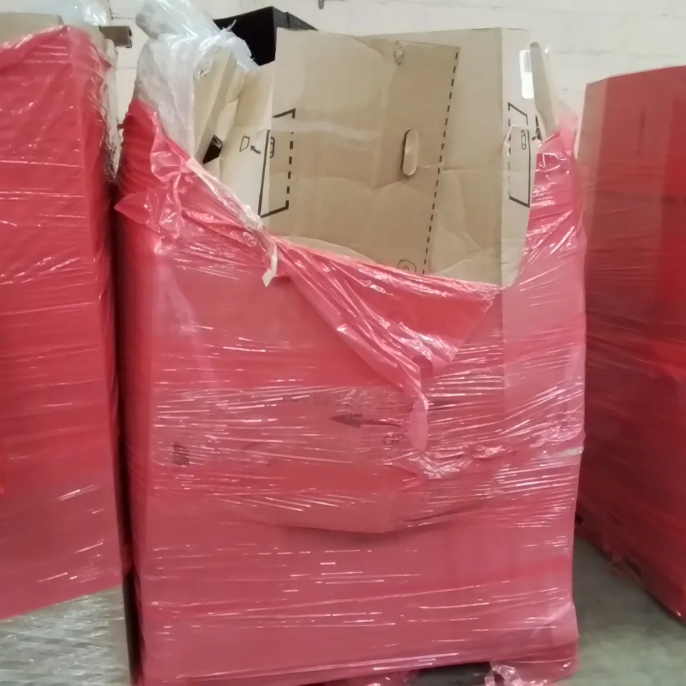 PALLET OF ASSORTED ITEMS TO INCLUDE: KEPLIN SHOE RACKS, LUXURY THROW BLANKETS, MULTIFUNCTIONAL LAPTOP TABLE, FISHER-PRICE BABY GYM, RUG ECT