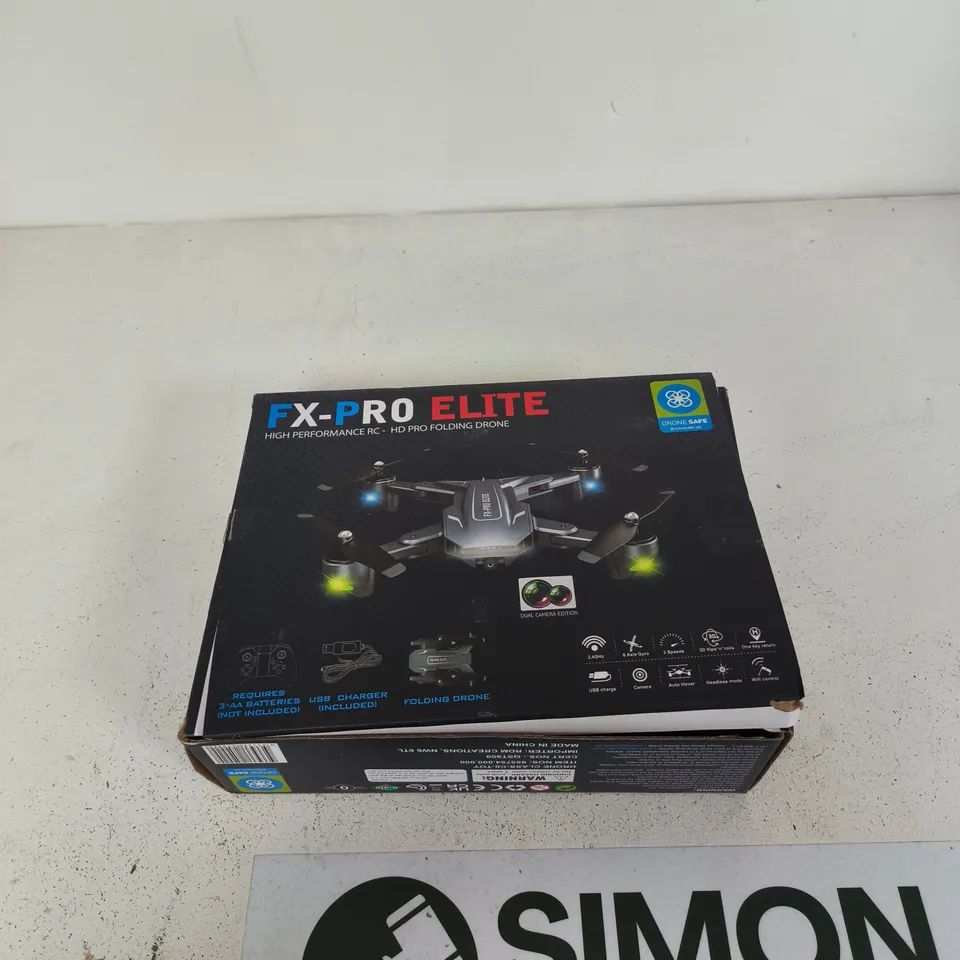 FX-PRO ELITE FOLDING DRONE – HD PRO RC DUAL CAMERA EDITION (BOXED)