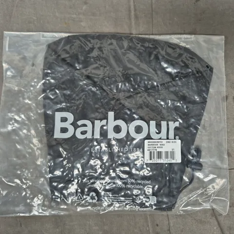 BARBOUR WAX COTTON HOOD – BLACK, ONE SIZE