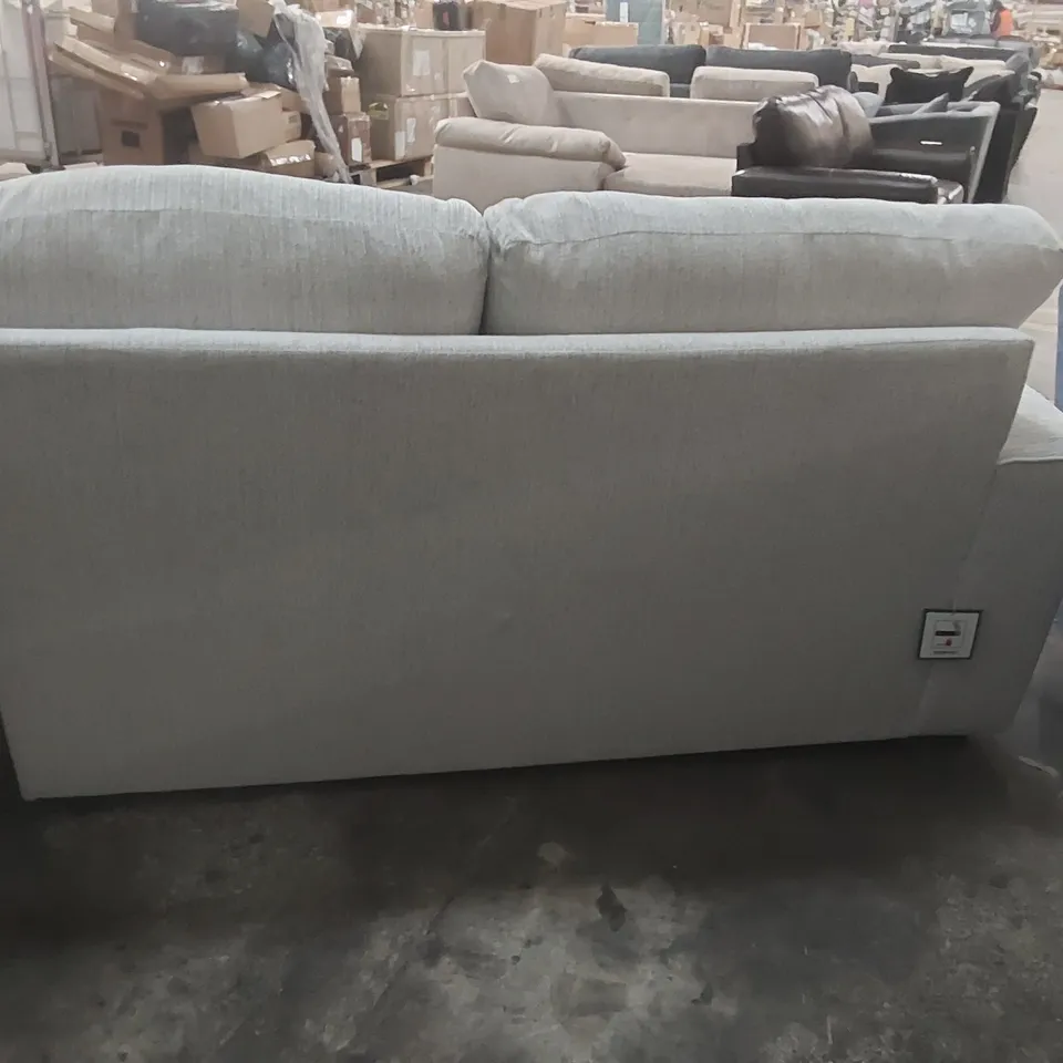 QUALITY DESIGNER MINC FABRIC RIGHT HAND CORNER CHAISE SOFA