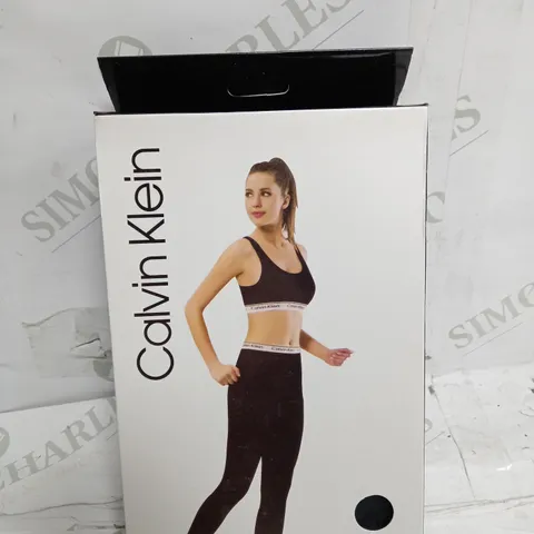 CALVIN KLEIN WOMENS SPORTS BRA & LEGGINGS SET - SIZE MEDIUM