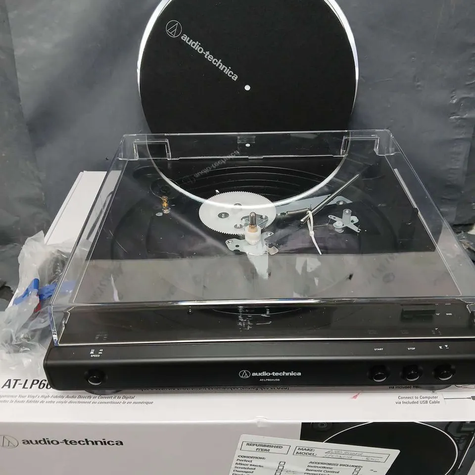 BOXED AUDIO TECHNICA LP60XUSB BLACK USB TURNTABLE