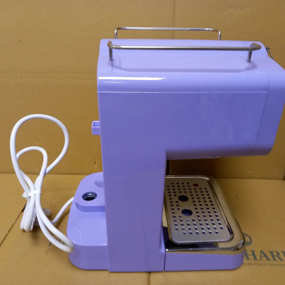 SWAN RETRO PUMP ESPRESSO MACHINE - PURPLE