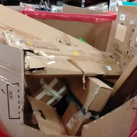 PALLET OF ASSORTED HOUSEHOLD GOODS AND PRODUCTS TO INCLUDE;FULL LENGTH MIRROR,STEAM CLEANER,ROLLER BLINDS