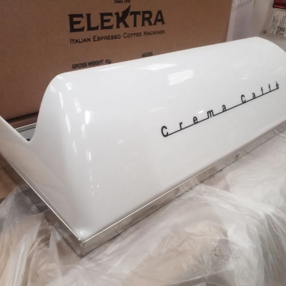 BOXED ELEKTRA BARLUME CREMA CAFFÈ SUPPER CUP HOLDER - CHROME/PLEXIGLASS WHITE