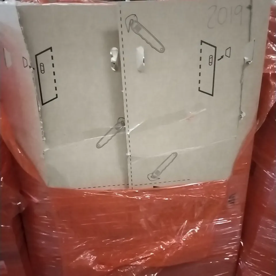 PALLET OF ASSORTED HOUSEHOLD GOODS AND PRODUCTS TO INCLUDE; AIR COOLERS, RETRACTABLE GATE, BOXED FURNITURE ETC