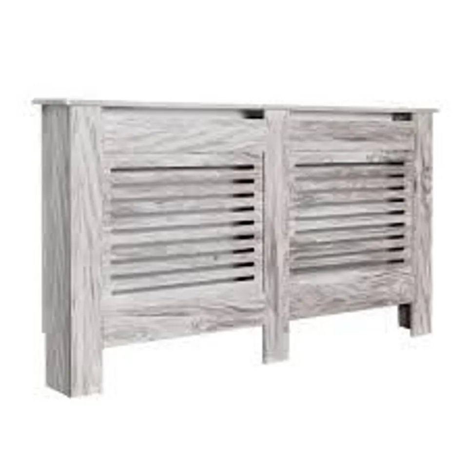 BOXED MEERVEIL RADIATOR COVER, CABINET MDF MODERN DESIGN DECORATIVE FOR LIVING ROOM BEDROOM - GREY (1 BOX)