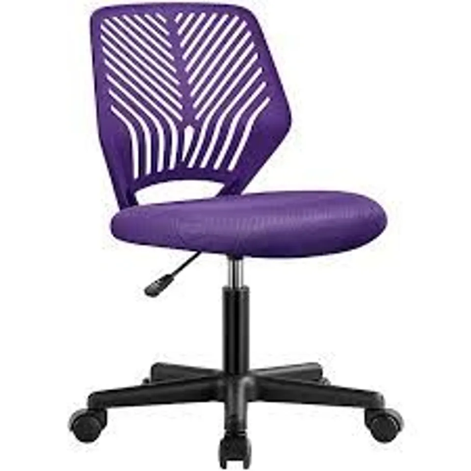 BOXED YAHEETECH ARMLESS COMPUTER CHAIR - PURPLE (1 BOX)