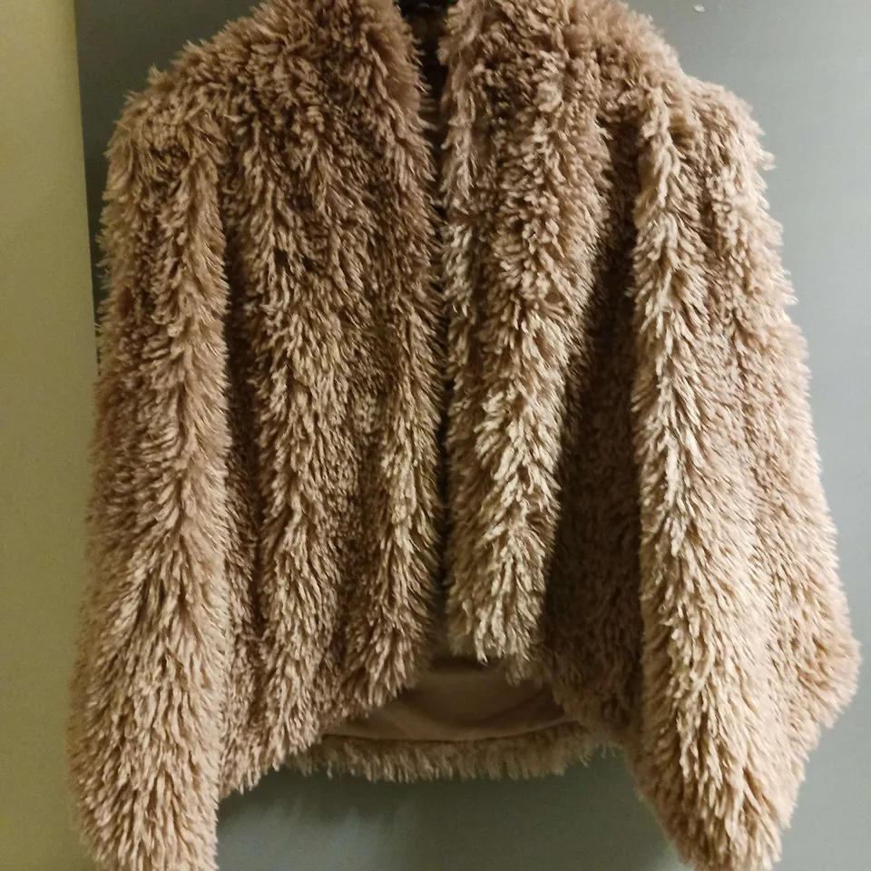 WYNNE COLLECTION LADIES FLUFFY GILET PINK SIZE S