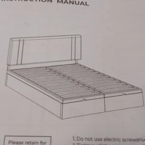 BOXED GAS LIFT VERTICAL LINE VELVET OTTOMAN BED - DOUBLE, LIGHT GREY 