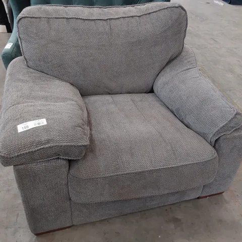 DESIGNER AYLESBURY EASY CHAIR GREY FABRIC