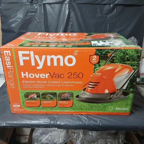 BOXED FLYMO HOVER VAC 250 CORDED LAWNMOWER