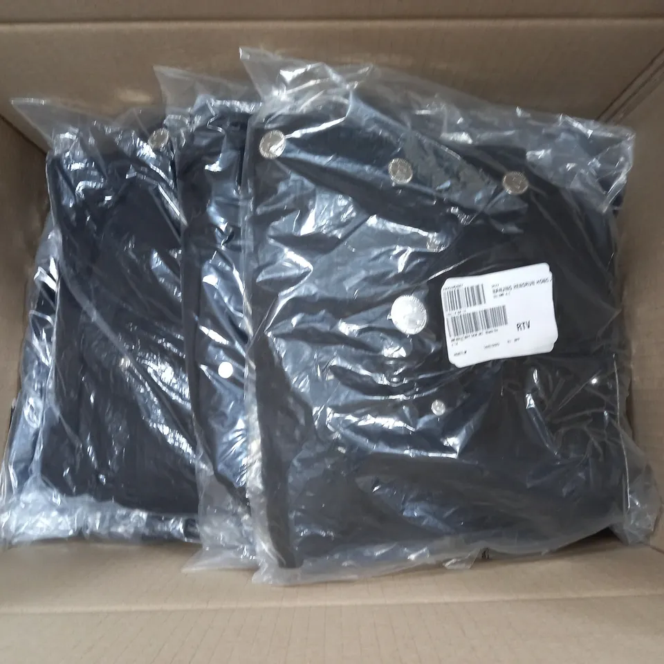 LOT OF 10 JULIEN MACDONALD MILITARY DENIM JACKETS BLACK ASSORTED SIZES