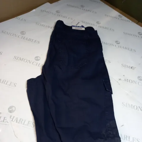 DENIM COTTON CUFFED CARGO PANTS SIZE M