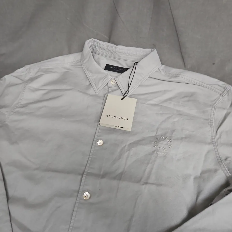 ALLSAINTS HAVEN LS SHIRT – WHISPER GREY – XL