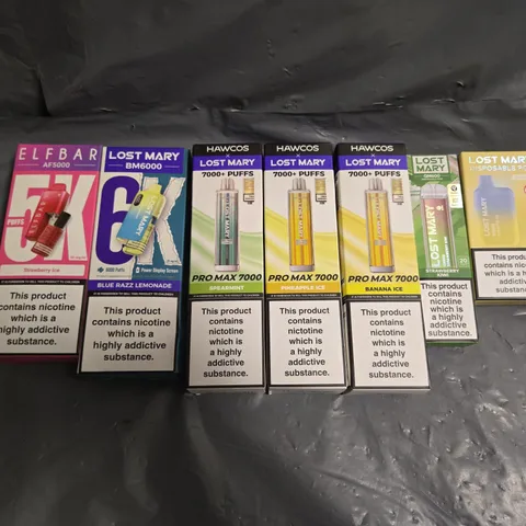 APPROXIMATELY 20 ASSORTED E-CIGARETTE & VAPING ITEMS IN VARIOUS BRANDS