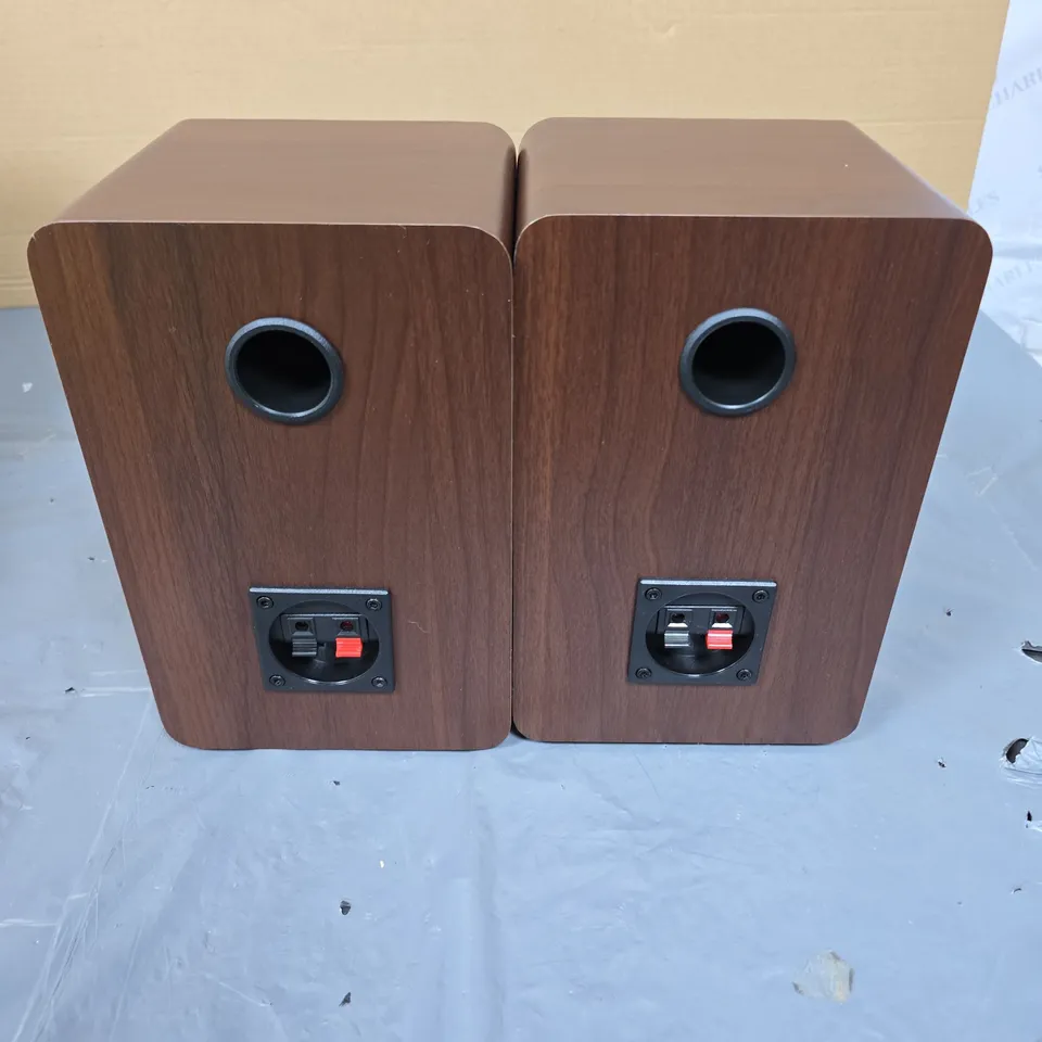 LENCO STEREO WOODEN SPEAKER SET 