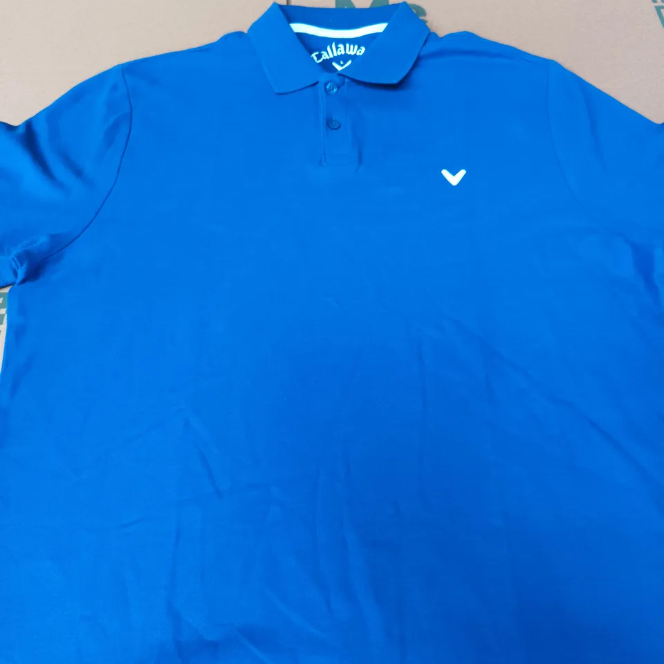 CALLAWAY BLUE POLO SHIRT – MEN'S GOLF POLO - SIZE L