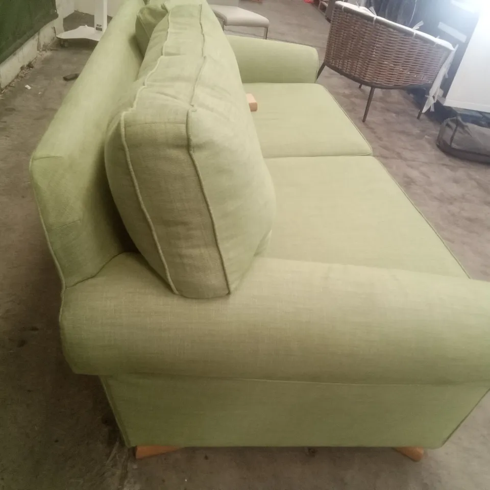 3 SEATER SOFA - GREEN FABRIC 