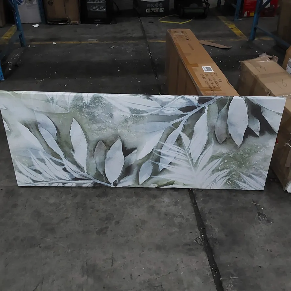 BOXED LEAVES - WRAPPED CANVAS ART PRINT 