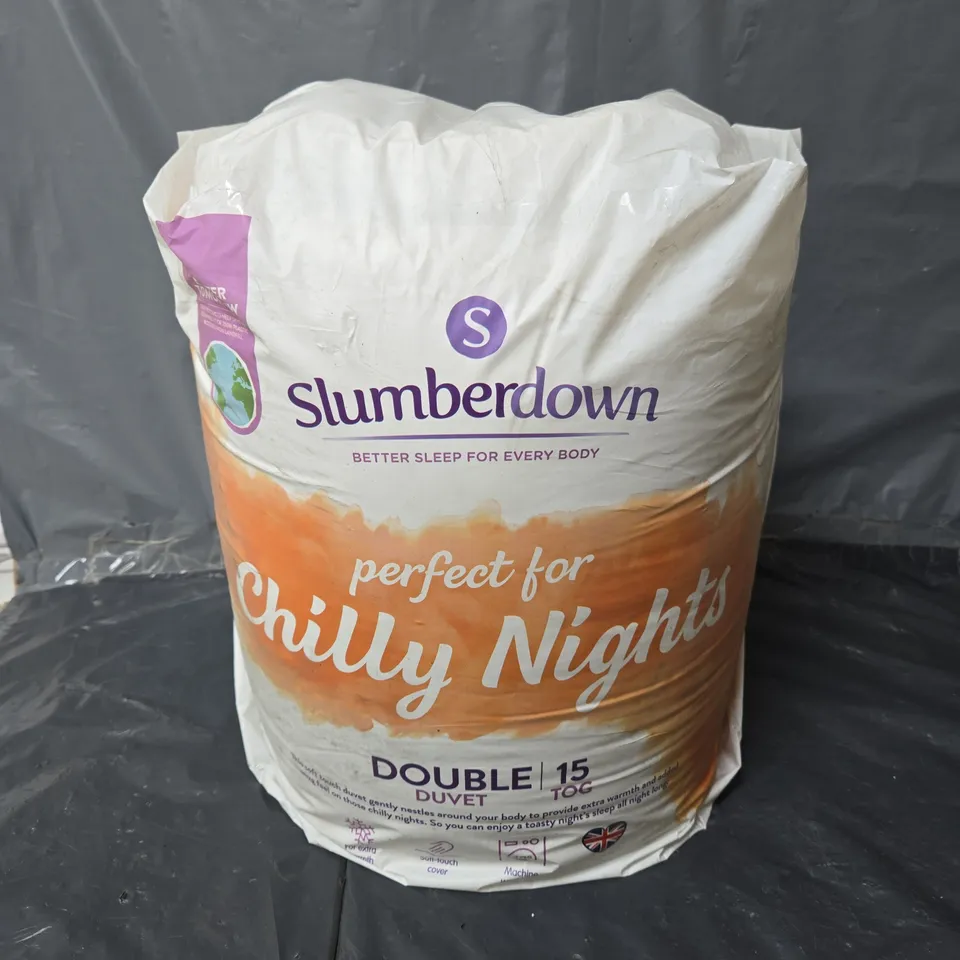 SLUMBERDOWN CHILLY NIGHTS DOUBLE 15 TOG EXTRA WARM WINTER DUVET