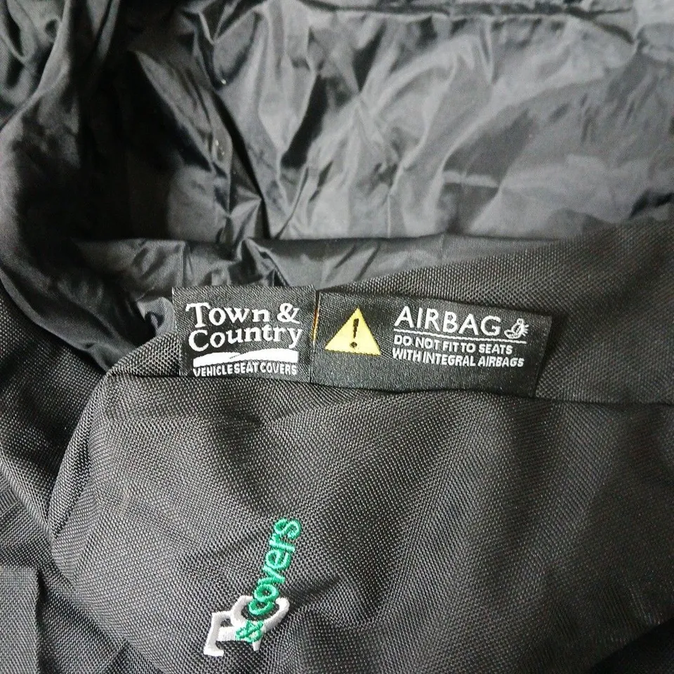 TOWN AND COUNTRY VEHICLE SEAT COVER, BLACK. UNBOXED