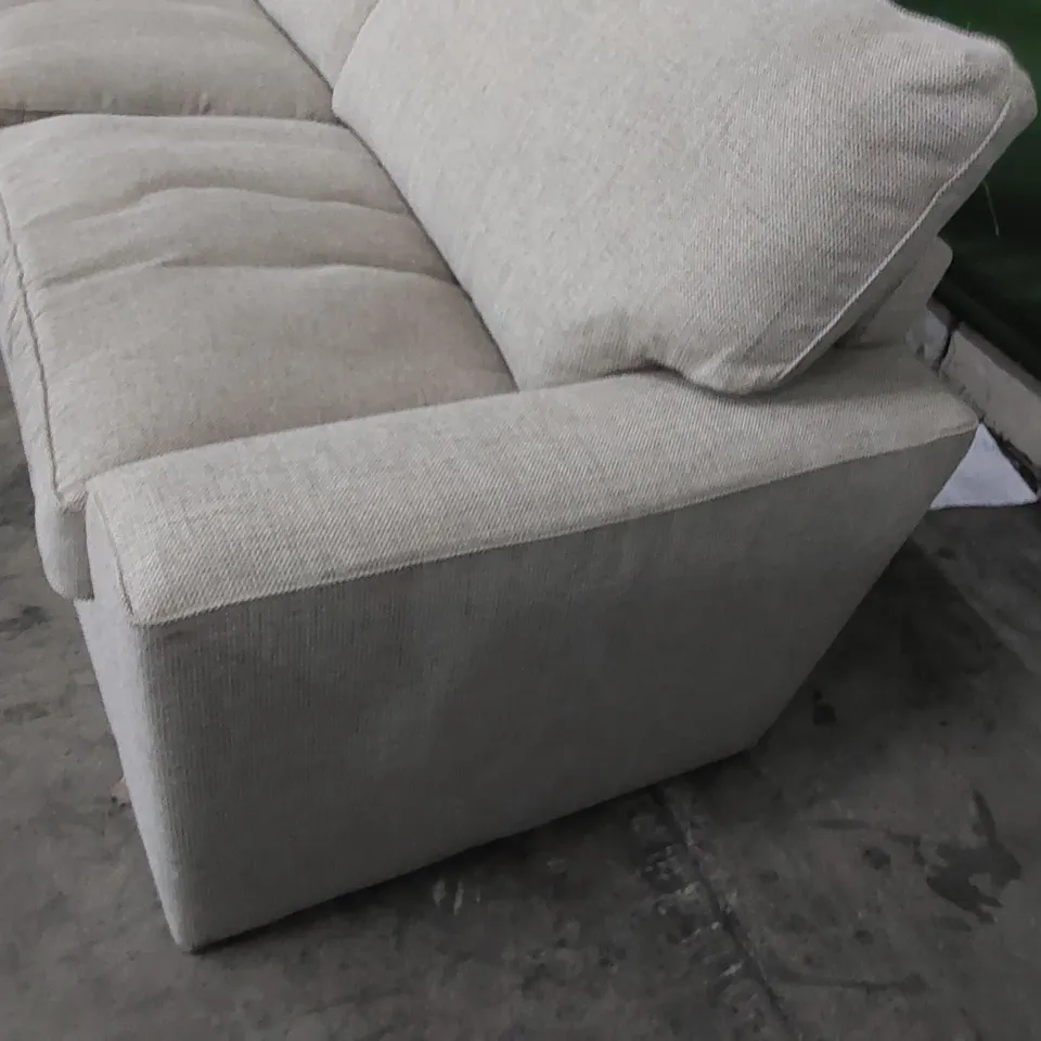 DESIGNER 3 SEATER SOFA IN NATURAL FABRIC 