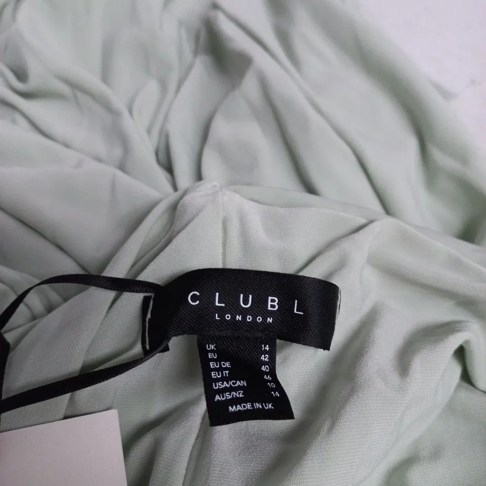 CLUB L LONDON MINT HALTERNECK MAXI DRESS UK 14