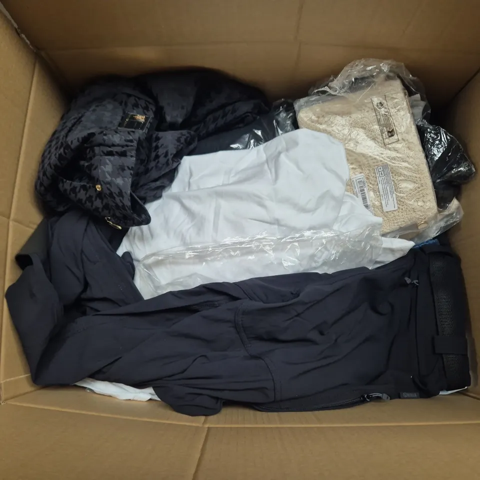 APPROXIMATELY 25 ASSORTED CLOTHING AND FASHION PRODUCTS IN VARIOUS STYLES AND SIZES - COLLECTION ONLY