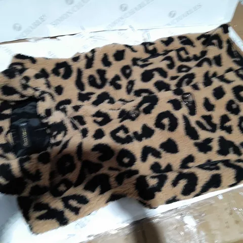 FU FAUX FUR GILET CAMEL/BLACK SIZE M