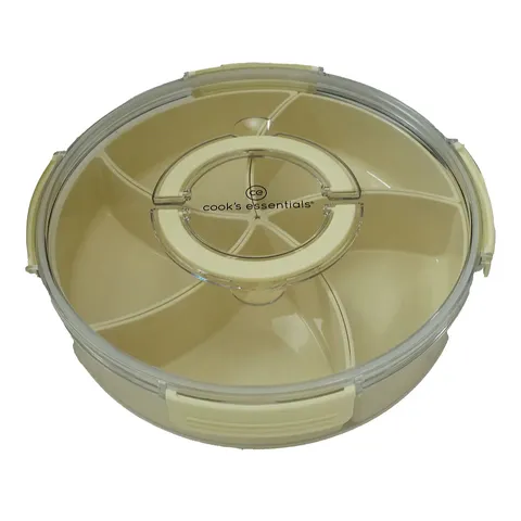 OUTLET COOK'S ESSENTIALS TURNTABLE DIVIDER LOCK TRAY