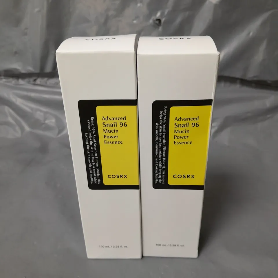 LOT OF 2 COSRX ADVANCED SNAIL 96 MUCIN POWER ESSENCE 100ML