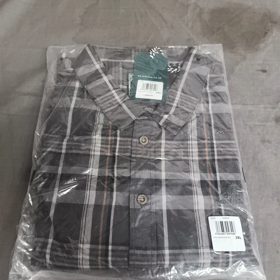 WEIRD FISH LANDO LONG SLEEVE CHECK SHIRT SIZE 3XL 