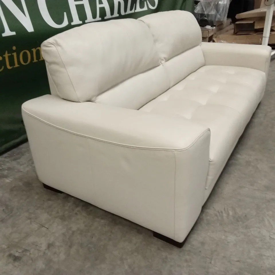 QUALITY DESIGNER ITALIAN MADE MARCOS 3 SEATER LEATHER SOFA