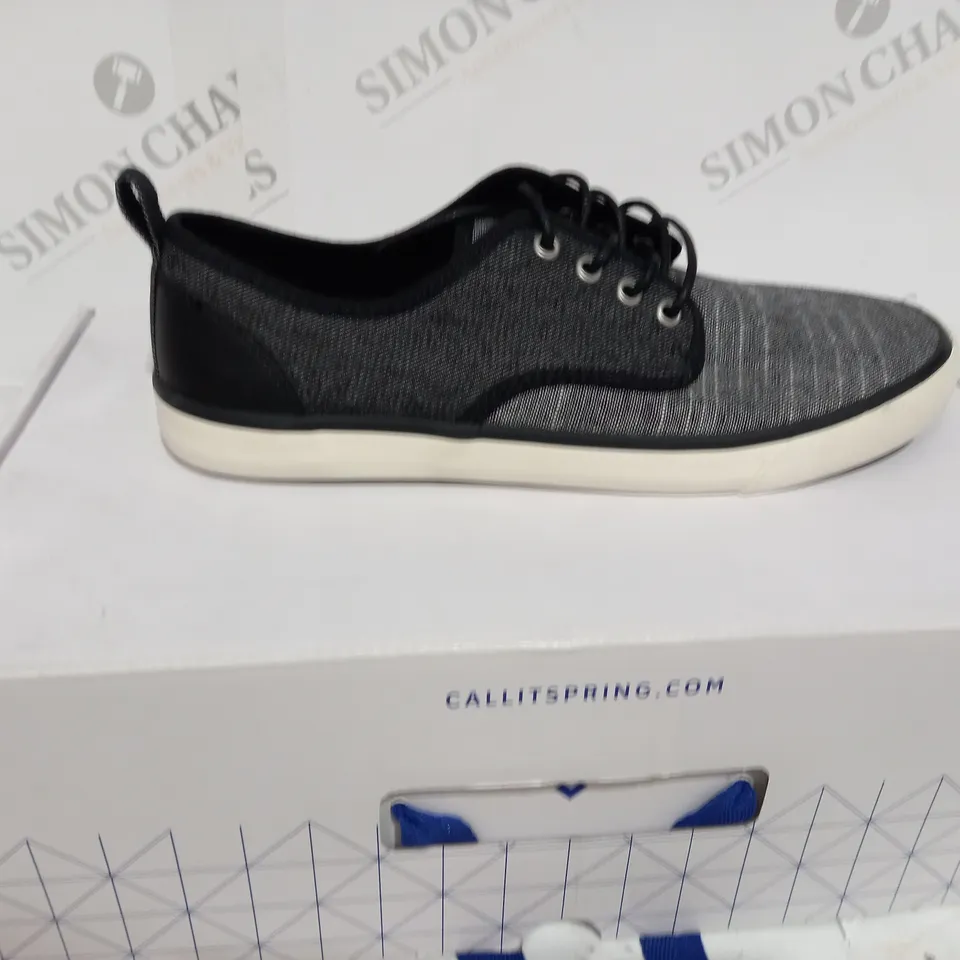 BOXED CALL IT SPRING BELLVARE BLACK & GREY SHOES - SIZE 7