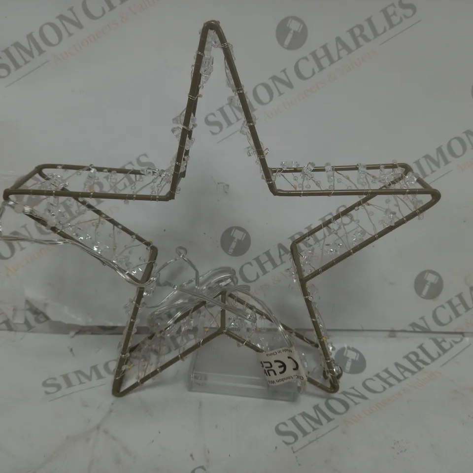 BOXED SARA DAVIES PRE-LIT BEADED STAR 25CM