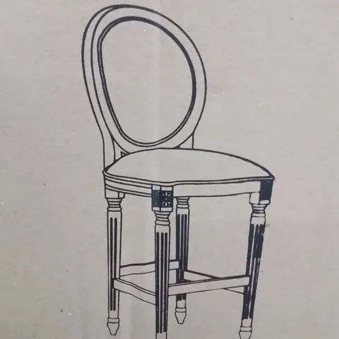 BRAND NEW HOMESDIRECT365 WOODEN SHABBY CHIC BAR STOOL