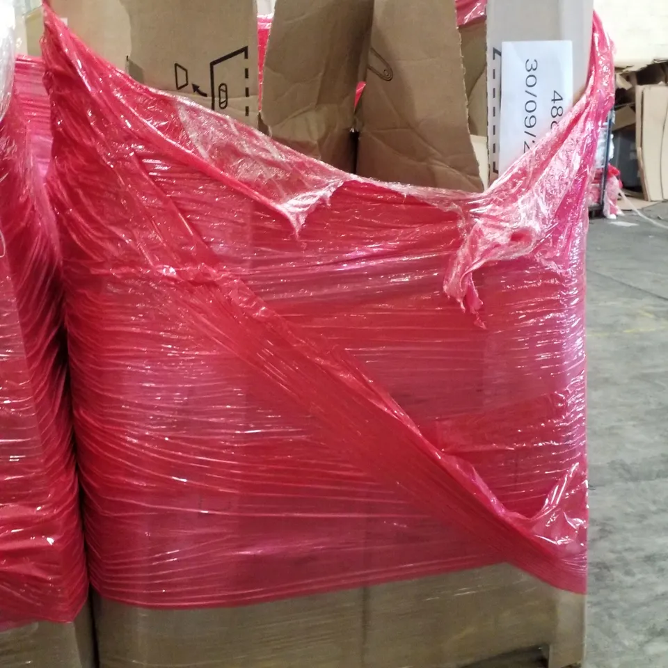 PALLET OF ASSORTED PRODUCTS INCLUDING MANUAL DRAIN CLEANER, BEDSIDE TABLE, OFFICE CHAIR, DIE CUTTING & EMBOSSING MACHINE