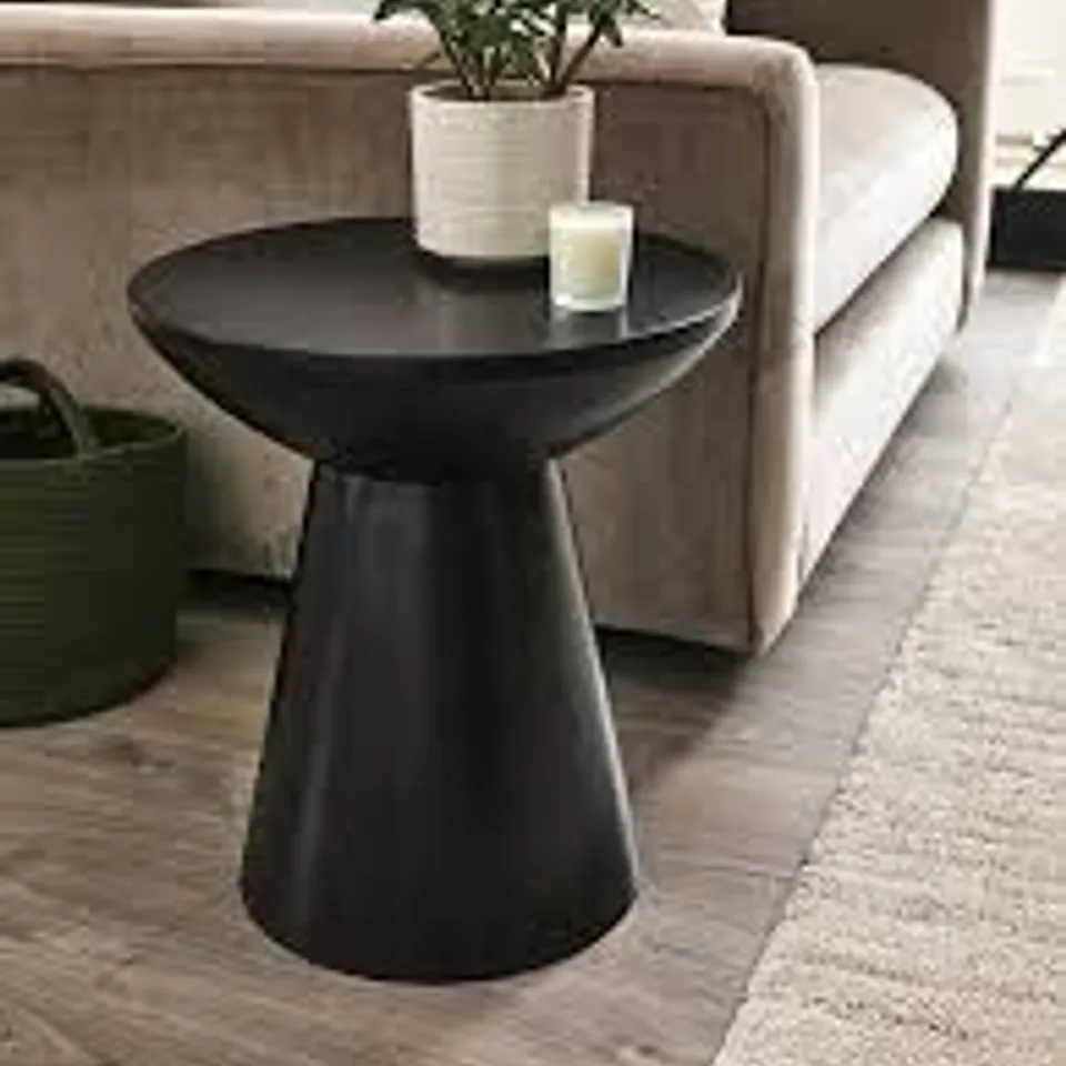 BOXED DRUM SIDE TABLE - BLACK (1 BOX) RRP £139