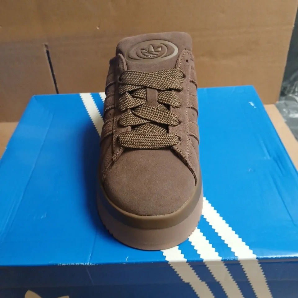 ADIDAS BROWN SUEDE SNEAKERS BOXED UK 6.5