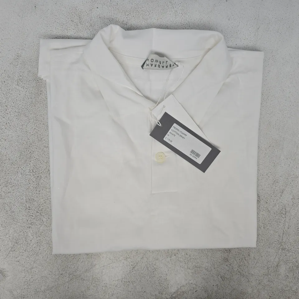 MARGARET HOWELL COTTON JERSEY IN WHITE SIZE MEDIUM