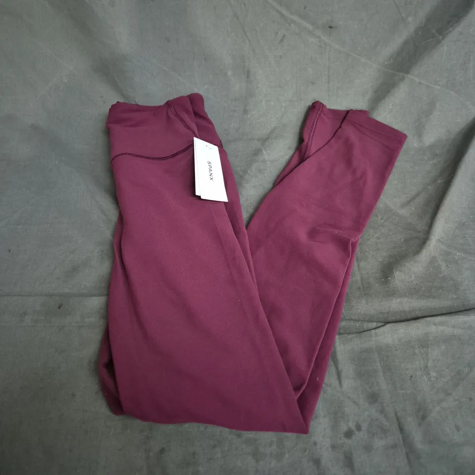 SPANX BARE ESSENTIALS FULL LEGGING – PLUM BERRY, SIZE S