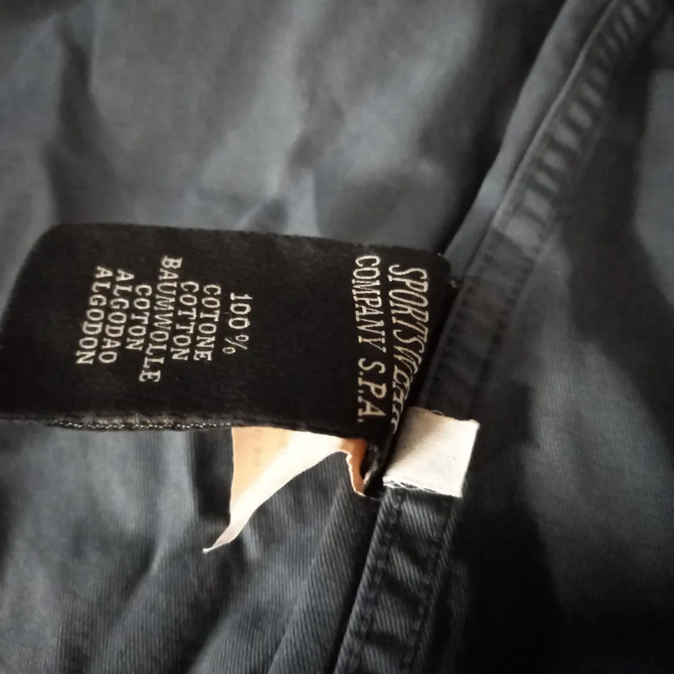 stone island zip through jacket in blue - l