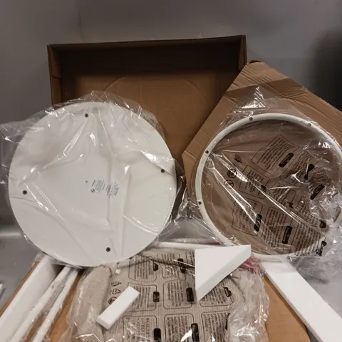 BOXED VASAGLE WHITE END TABLE