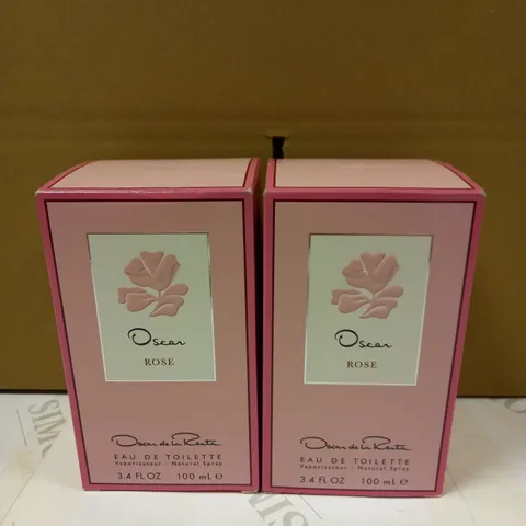 LOT OF 2 ROSE BY OSCAR DE LA RENTA FOR WOMEN - 100ML