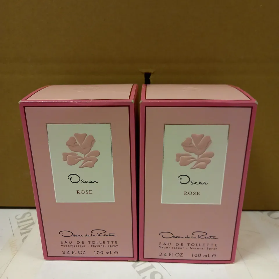 LOT OF 2 ROSE BY OSCAR DE LA RENTA FOR WOMEN - 100ML	