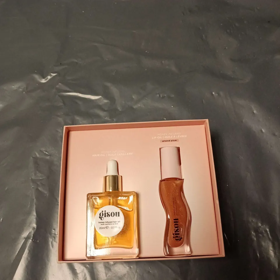 GISOU HONEY-INFUSED HAIR OIL & LIP OIL GIFT SET – PINK BOX