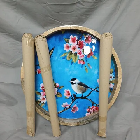 FLORAL BIRD DESIGN 3 LEG MINI TABLE